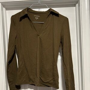 Banana Republic Olive Long Sleeve Top